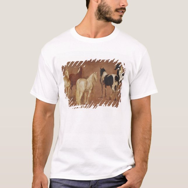 Camiseta Estudo de cinco cavalos (Frente)
