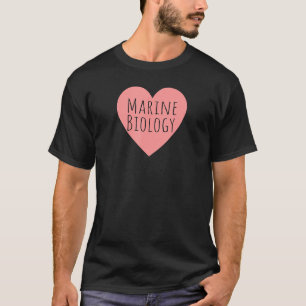Camiseta Estudo De Coração Rosa De Oceanos Cientistas Eu Ad