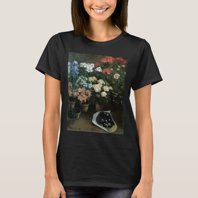Camiseta Estudo de Flores de Frederic Bazille, Arte Antiga (Frente)
