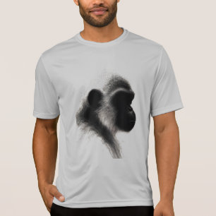 Camiseta Estudo de Primata Observador Silencioso a Carvão