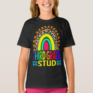 Camiseta Estudo De Terceiro Grau Rainbow Leopardo De Volta