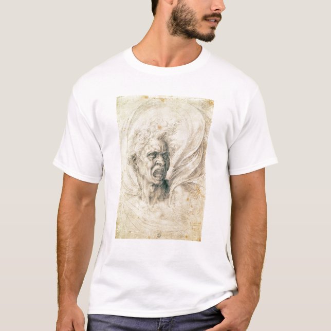 Camiseta Estudo de um shouting do homem (Frente)