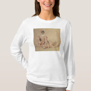 Camiseta Estudo de uma mulher vista da parte traseira,