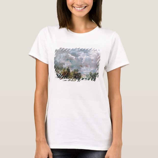 Camiseta Estudo do céu e das árvores (óleo em canvas) (Frente)