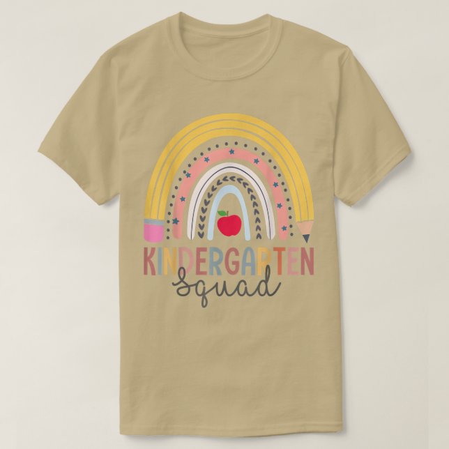 Camiseta Estudo do Quadrinho Engraçado Boho Arco Arco-Íris  (Frente do Design)