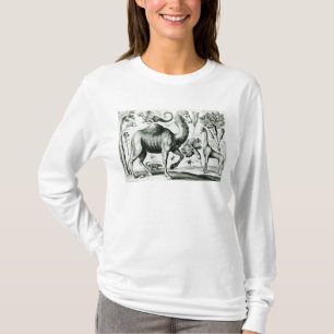 Camiseta Estudo dos animais e das flores, gravado