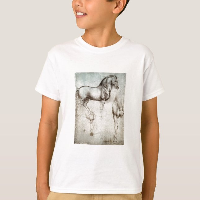 Camiseta Estudo dos cavalos - Leonardo da Vinci (Frente)