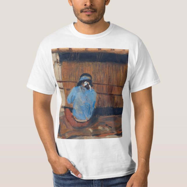 Camiseta Estudo para Hopi Weaver por Maynard Dixon (Frente)