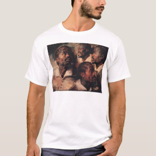 Camiseta Estudos da cabeça de um negro
