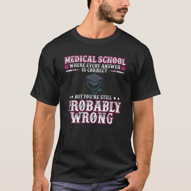Camiseta Estudos Médicos Estudantes de Ensino Superior (Frente)