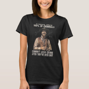 Camiseta Estudos Mostram Que 100 Criminosos Cometem Menos C