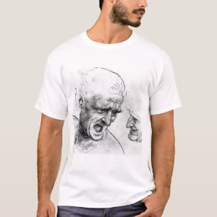 Camiseta Estudos para as cabeças de dois soldados