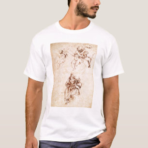Camiseta Estudos para Madonna com um gato, c.1478-80