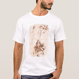 Camiseta Estudos para Madonna com um gato, c.1478-80