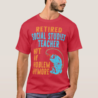 Camiseta Estudos Sociais Aposentados Professores Pesca Ao L