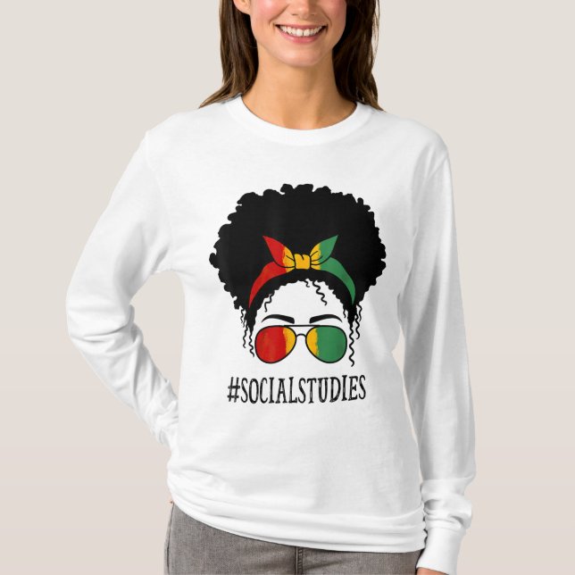 Camiseta Estudos Sociais Mulheres Africanas Negras Malucas (Frente)