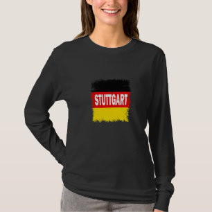 Camiseta Estugarda Alemanha Com Bandeira Alemã
