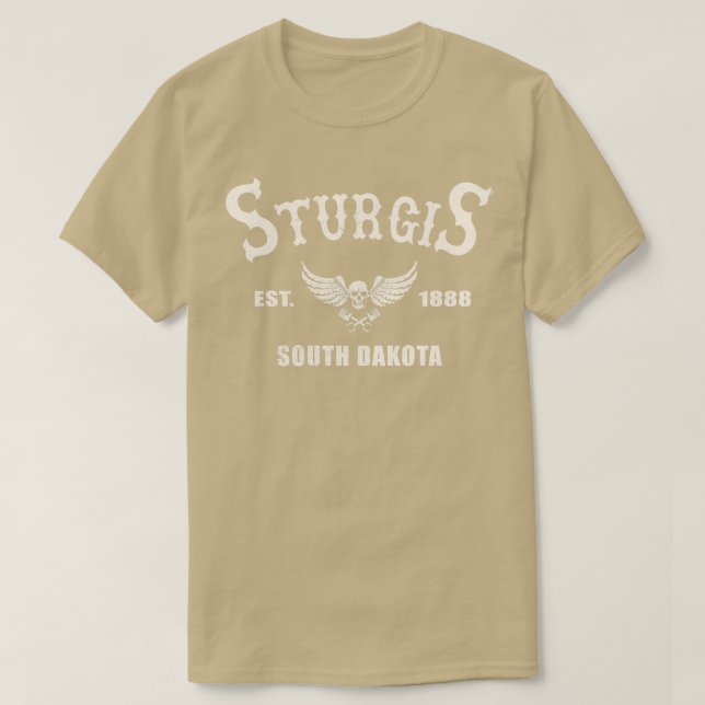 Camiseta Esturgis em dificuldades Dakota do Sul Motorcycle  (Frente do Design)
