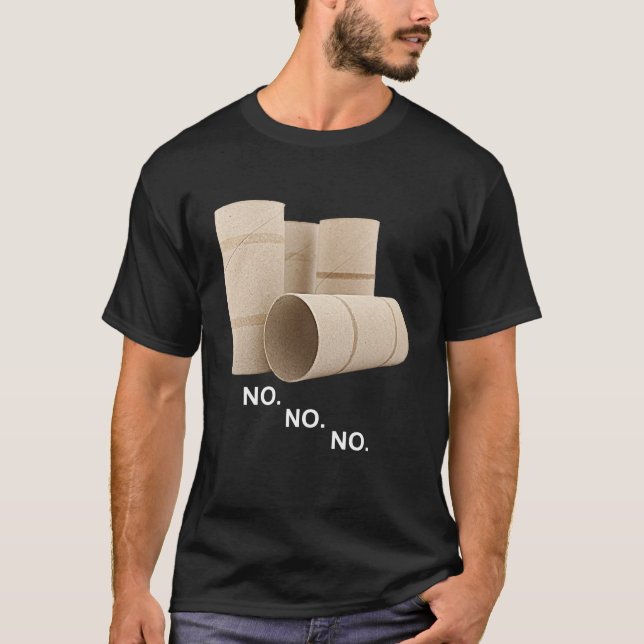 Camiseta Esvaziar Rolos de Papel de Banheiro Unisex (Frente)