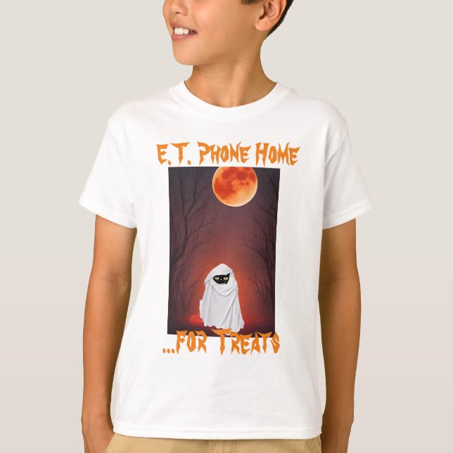 Camiseta ET Phone Home Dia de as Bruxas engraçado cita o (Frente)