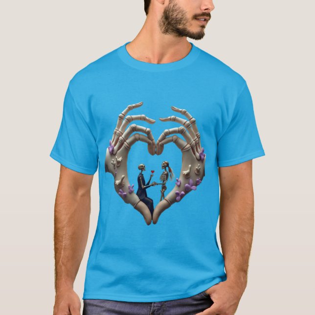 Camiseta Eternal Love | Gothic Skeleton Romance  (Frente)