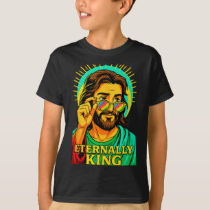 Camiseta Eternamente Rei Jesus Cristão Anime Manga Po