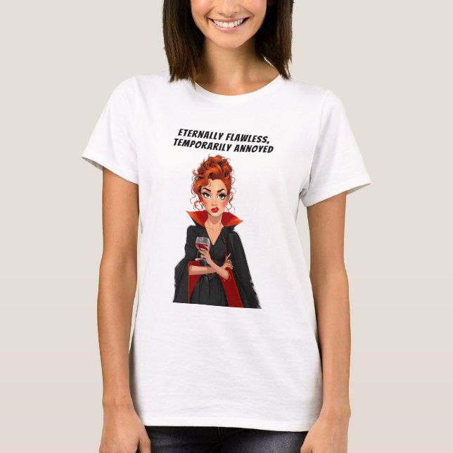 Camiseta Eternamente, Vampiro Sass (Frente)
