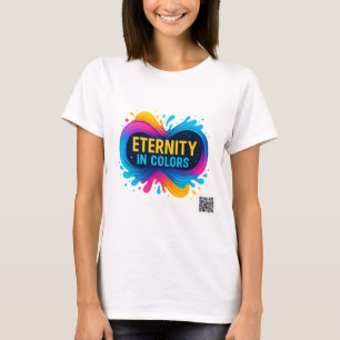 Camiseta Eternidade em cores Vibrante Infinidade Trabalho d