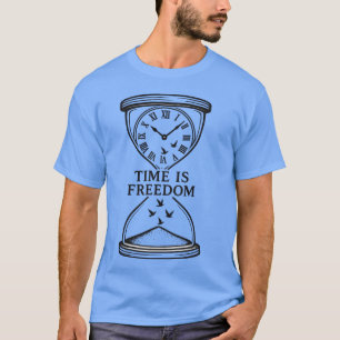 Camiseta Eterno de ampulheta com mensagem de aves e liberda