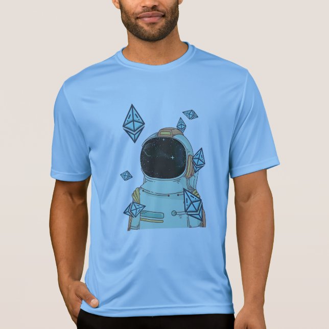 Camiseta Étero Para A Lua Do Homem Espacial ETH Merch (Frente)