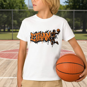 Camiseta Ethan Basquete Personalizado Grafite