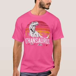 Camiseta Ethan Saurus Funny Personalizado Dinossauro T Rex