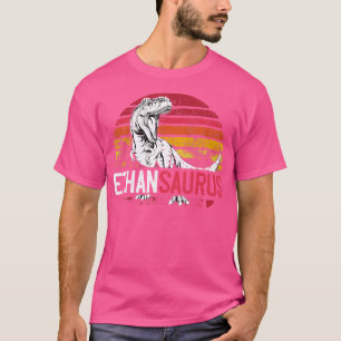 Camiseta Ethan Saurus Funny Personalizado Dinossauro T Rex