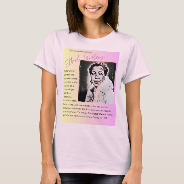 Camiseta Ethel Waters - Números na História Americana (Frente)
