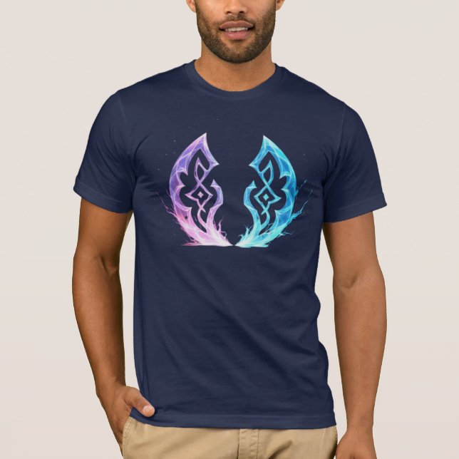 Camiseta Ethereal Rune Convergence – Arcane Energy Emblem (Frente)