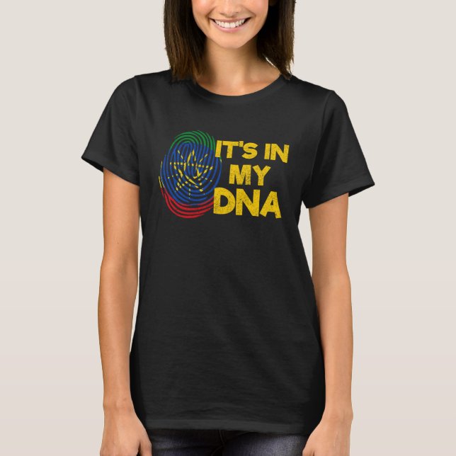 Camiseta Ethiopia Ethiopian DNA Africa Flag Proud Love Mela (Frente)