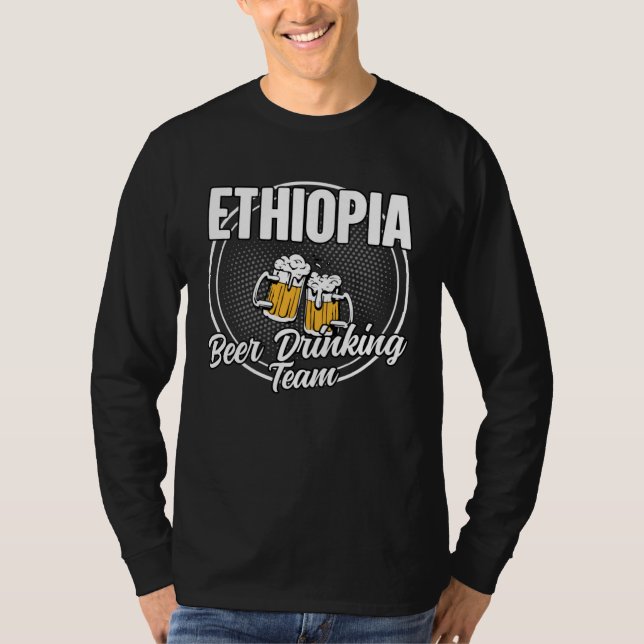 Camiseta Ethiopia Squad Ale  Ethiopian Beer Drinking Team (Frente)