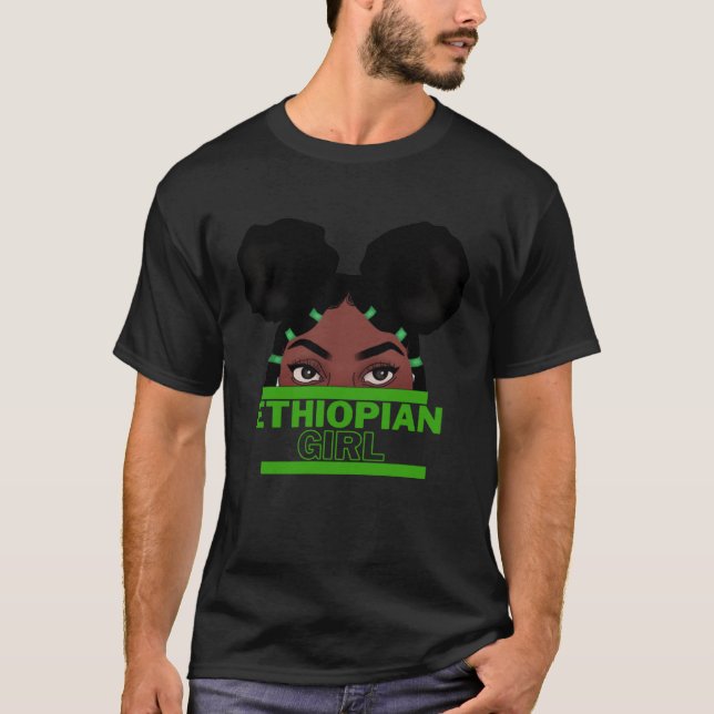 Camiseta Ethiopian Girl  Beautiful Ethiopian Eritrean Amhar (Frente)