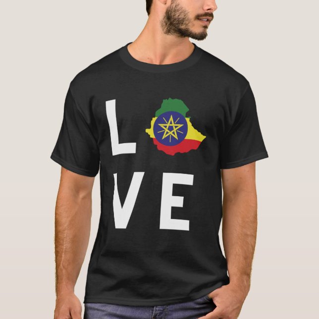Camiseta Ethiopian Habesha Love Style Short Sleeve (Frente)