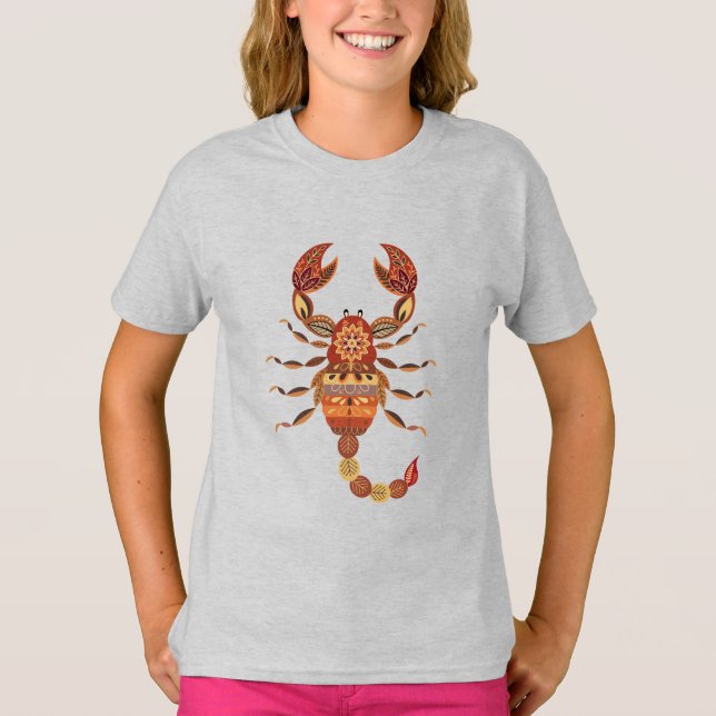 Camiseta Ethnic Floral Scorpion (Frente)