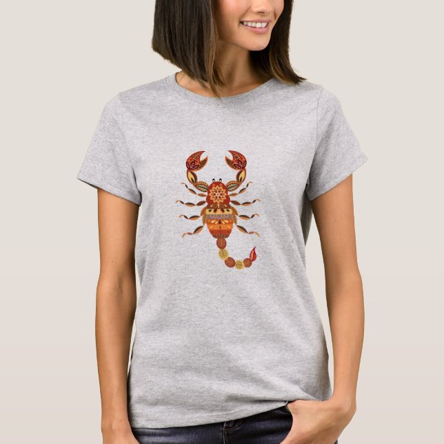 Camiseta Ethnic Floral Scorpion (Frente)