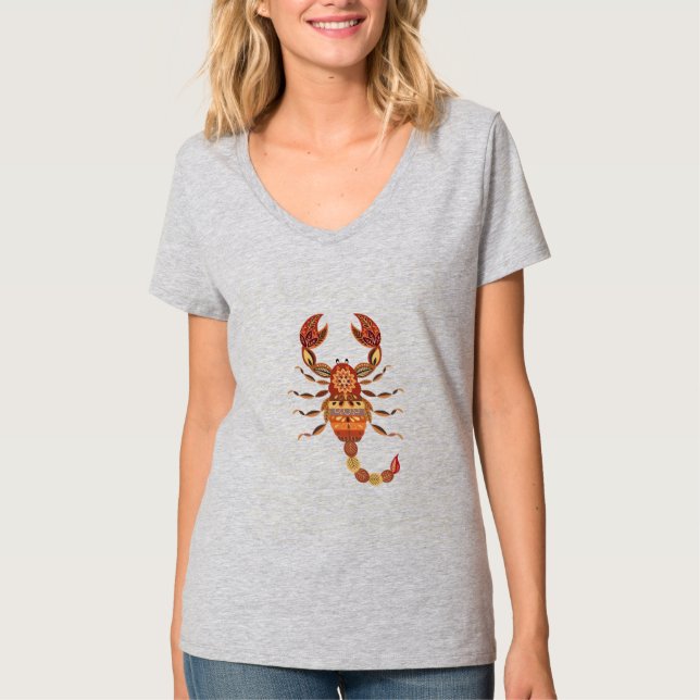 Camiseta Ethnic Floral Scorpion (Frente)