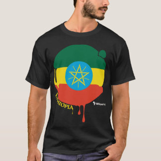 Camiseta Etiópia deixa cair o preto