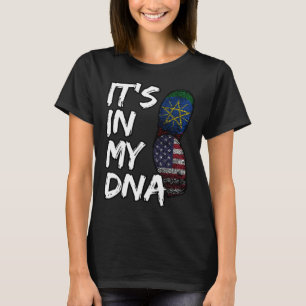 Camiseta Etiópia Etíopes África Bandeira Orgulhoso DNA Amer