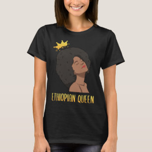 Camiseta Etiópia: Mulher Etíope Bandeira Orgulhosa Amor Pri