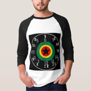 Camiseta Etiópia - Números de inglês-amárico - Relógio