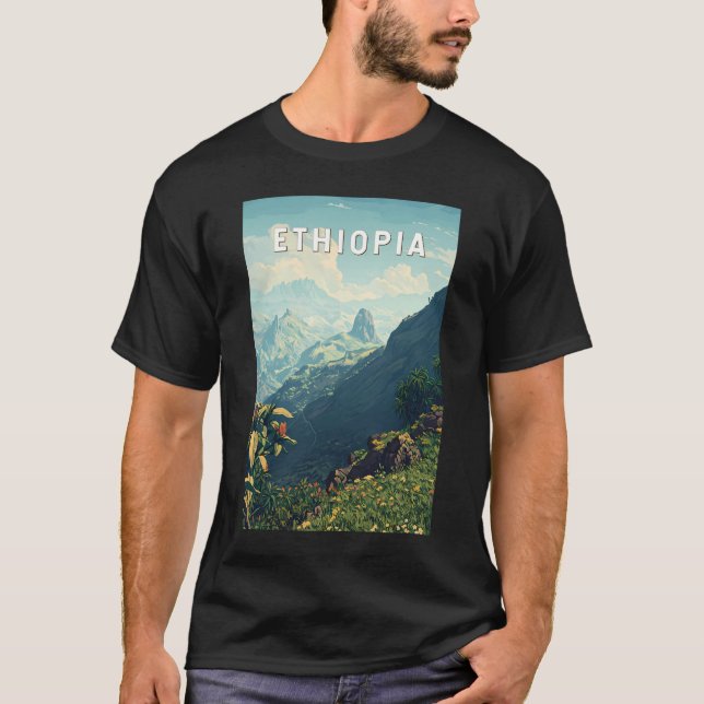 Camiseta Etiópia - Viagem Art Vintage (Frente)