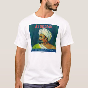 Camiseta Etiqueta alaranjada argelino