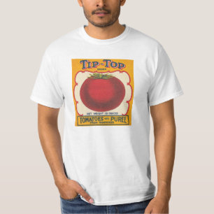 Camiseta Etiqueta Arte-Enlatada anúncio do tomate do