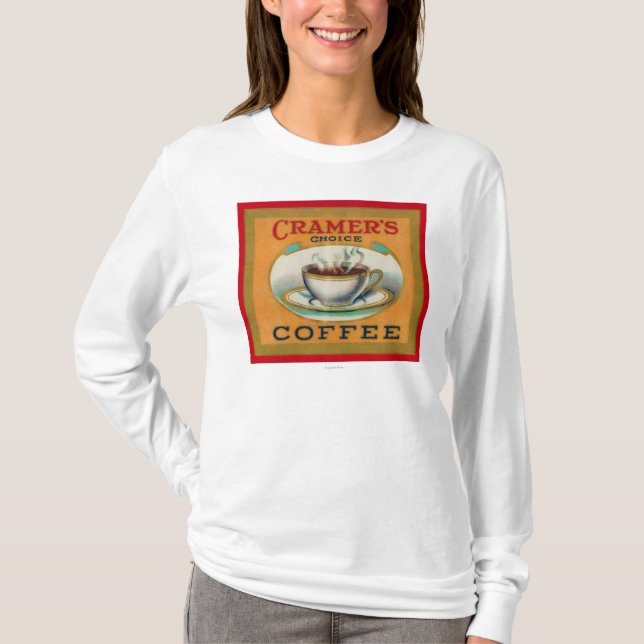 Camiseta Etiqueta bem escolhida do café de Cramer (Frente)